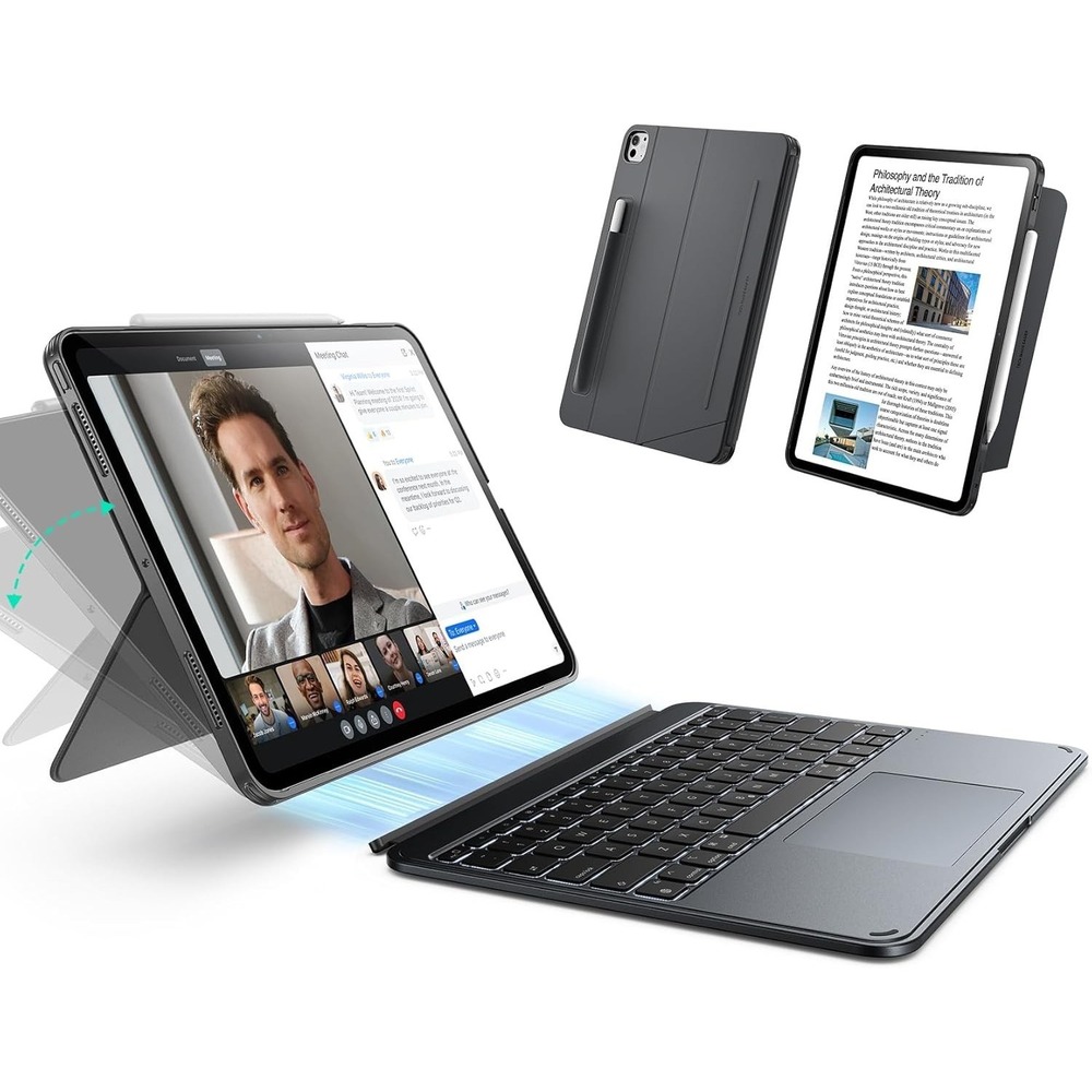 ESR Detachable Keyboard Case for iPad Pro 13" 2025/2024 with‎ Backlit Trackpad